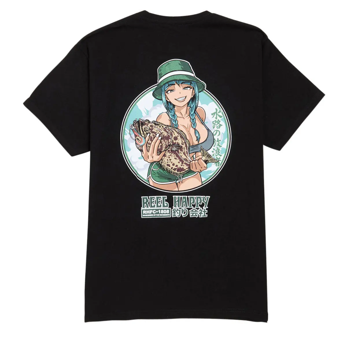Reel Happy Hirame T-Shirt - Black 1