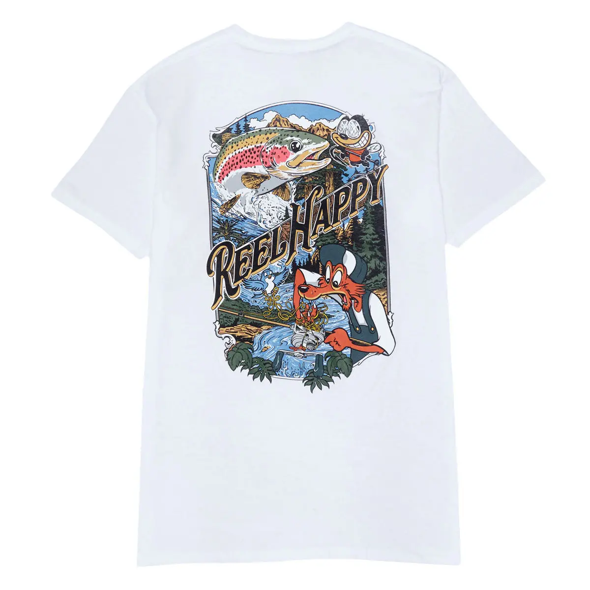 Reel Happy Birds Nest T-Shirt - White 1