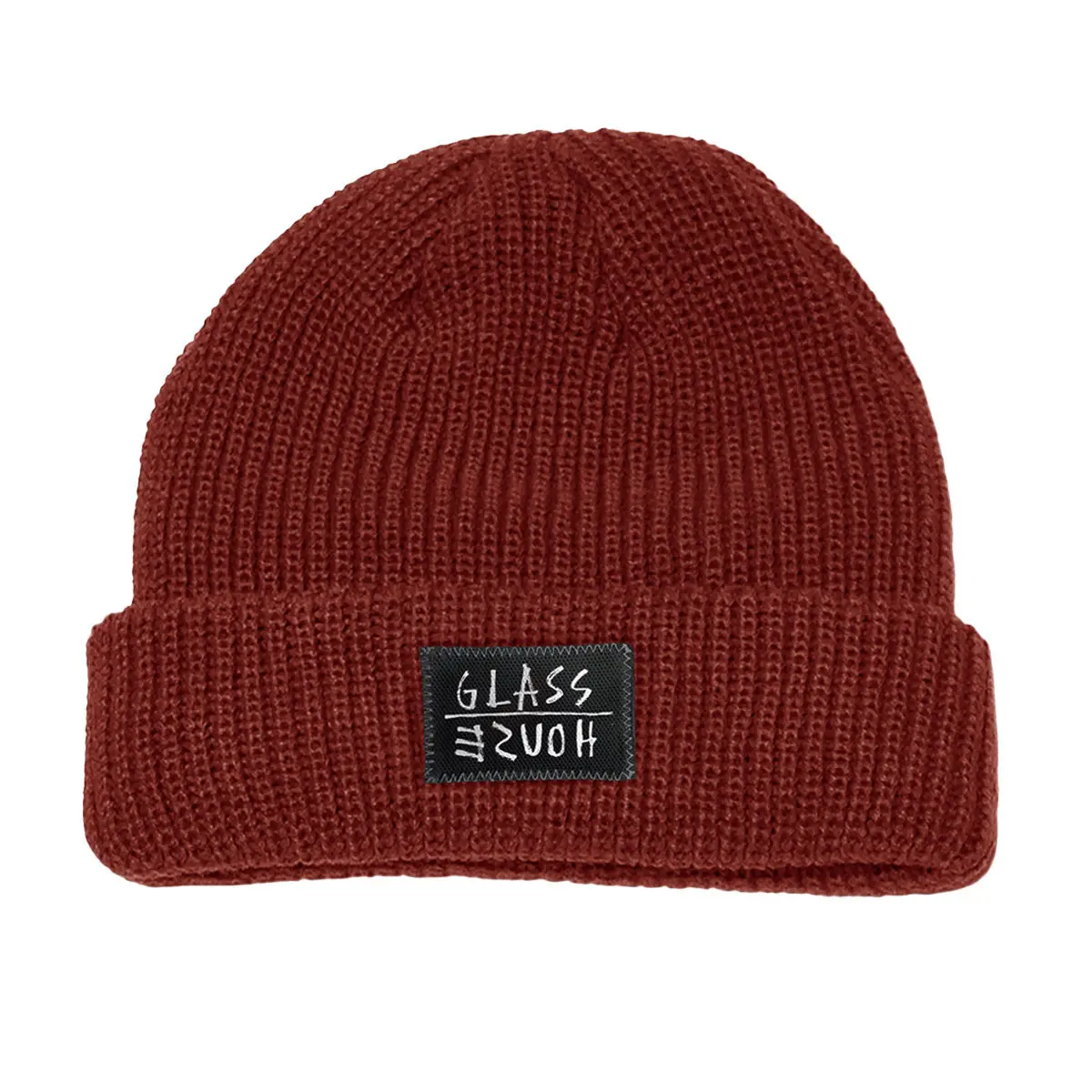 Glass House Memo Roll Up Beanie - Brick 1