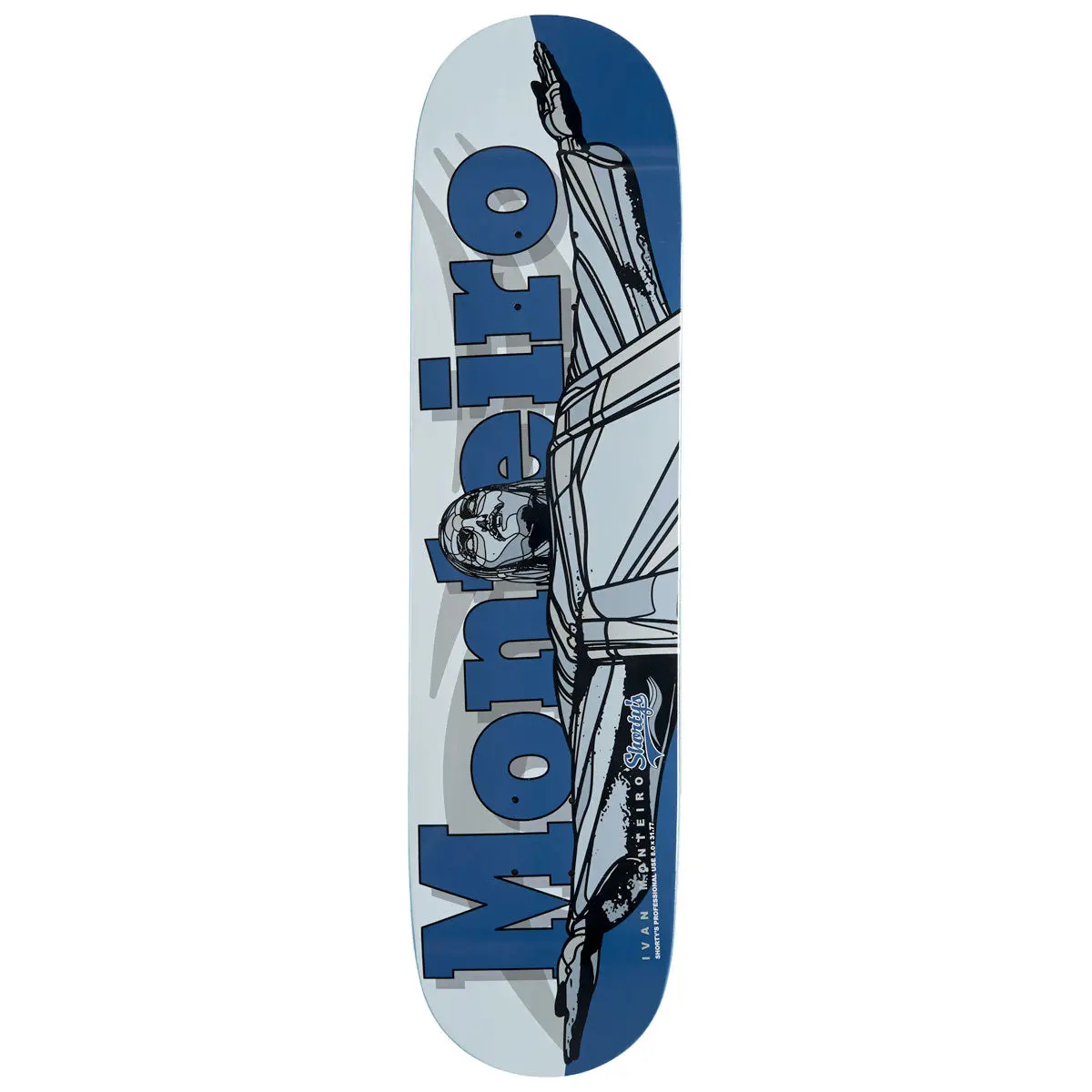 Shorty's Ivan Monteiro Redeemer Skateboard Deck - Blue - 8.00" 1