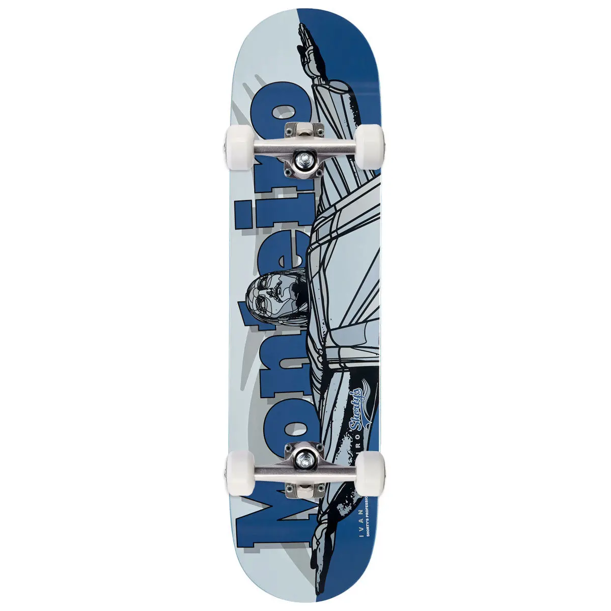 Shorty's Ivan Monteiro Redeemer Skateboard Complete - Blue - 8.00" 1