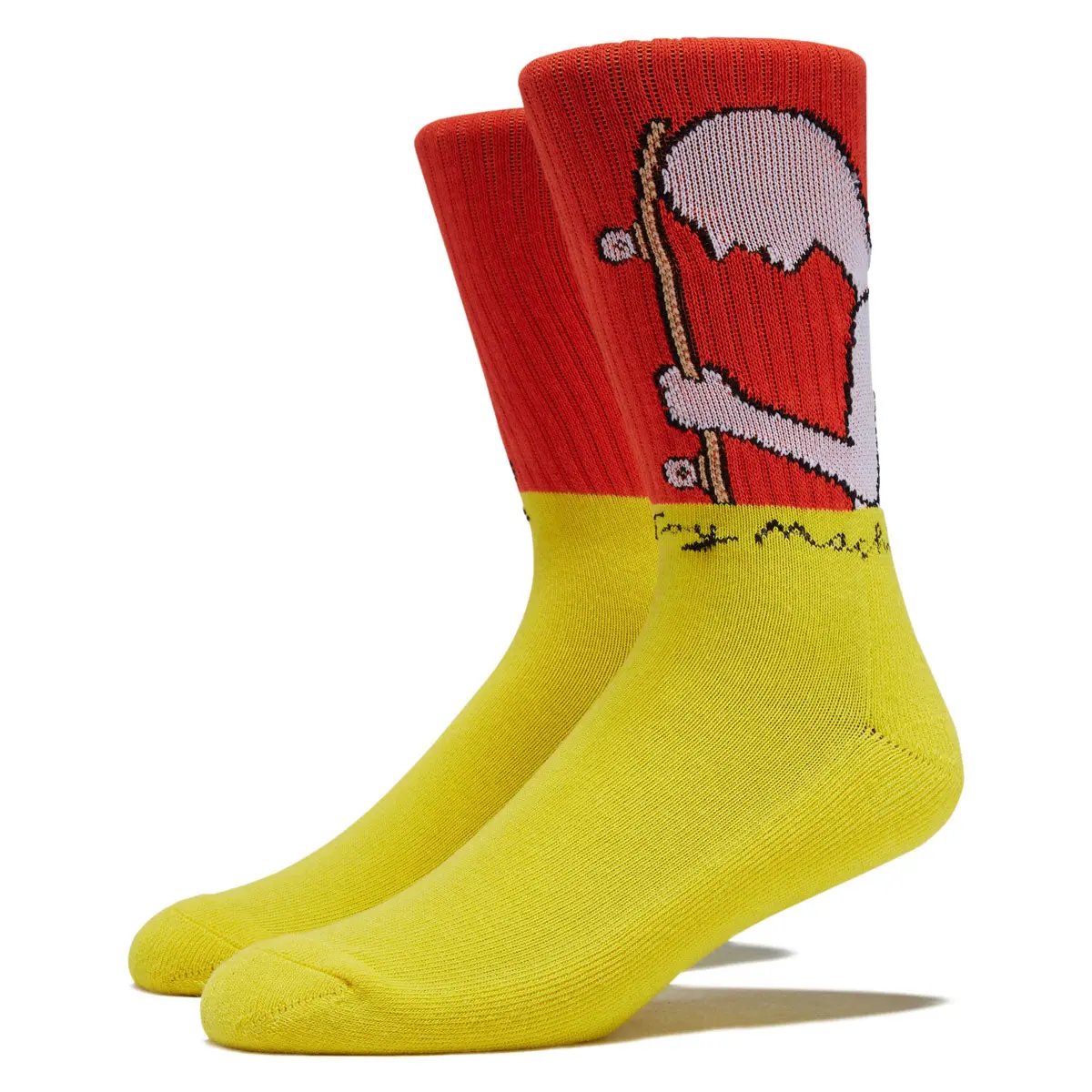 Toy Machine Skater Socks - Yellow 1