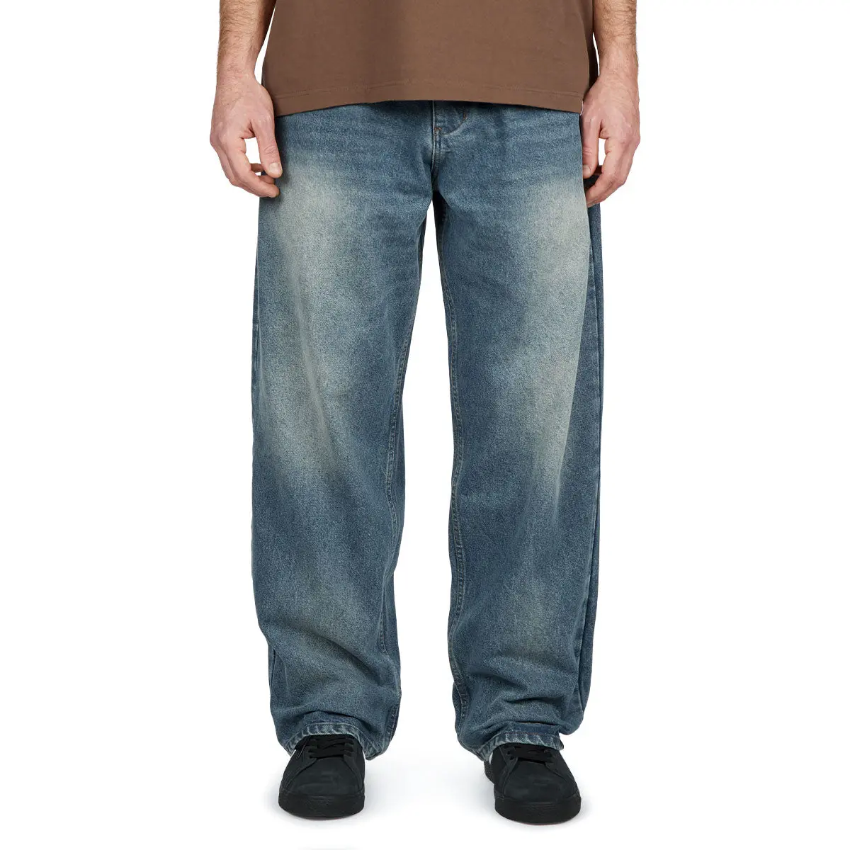 Ccs Baggy Straight Denim Jeans - Sun Bleach Wash 1