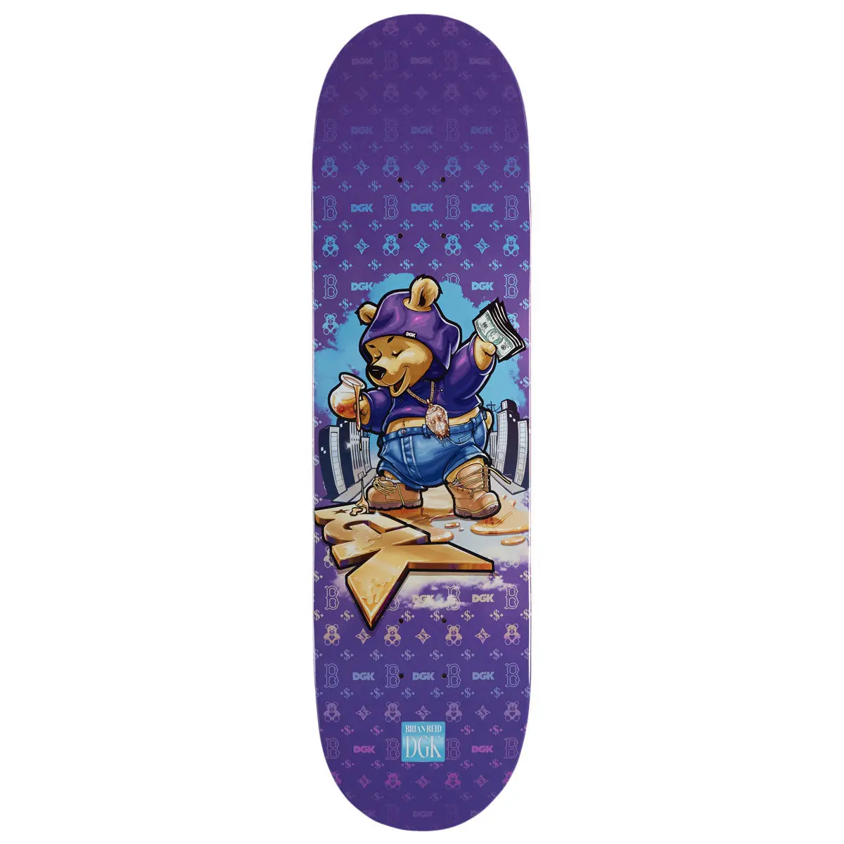 Dgk Goldie Reid Skateboard Deck - Purple - 8.25" 1