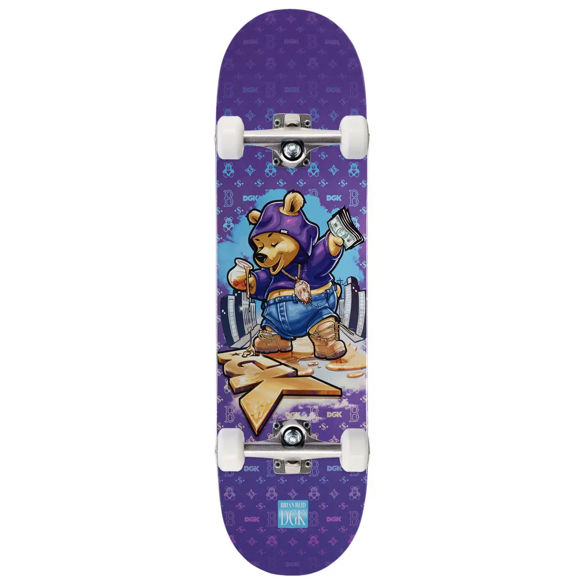 Dgk Goldie Reid Skateboard Complete - Purple - 8.38" 1