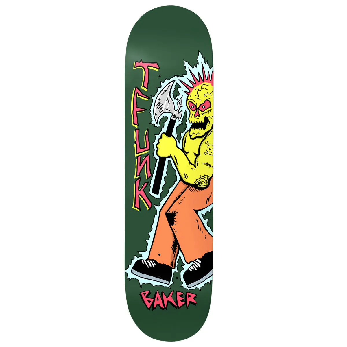 Baker Tristan T-Funk Funkhouser Axe Man Skateboard Deck - 8.388" 1