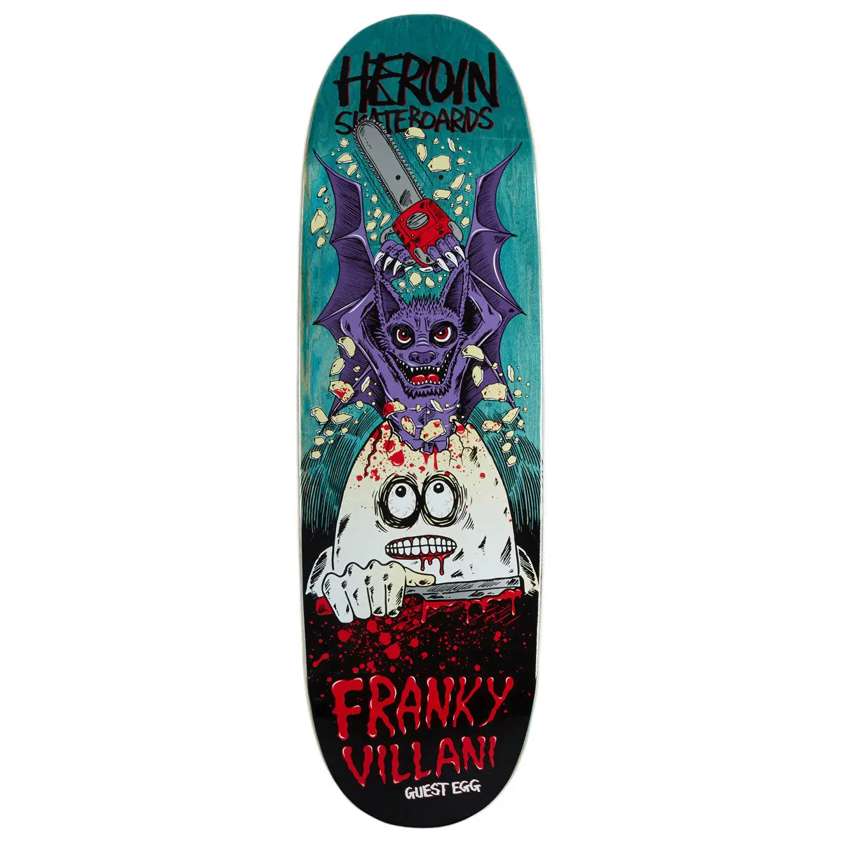 Heroin Franky Villani Guest Egg Skateboard Deck - 9.50" 1