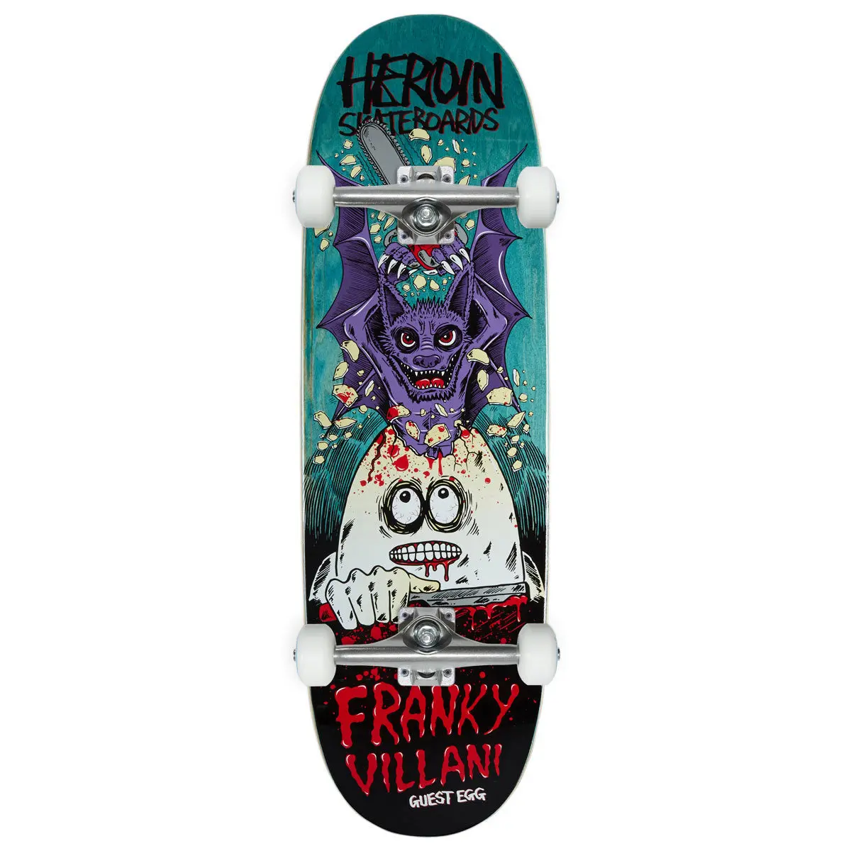 Heroin Franky Villani Guest Egg Skateboard Complete - 9.50" 1