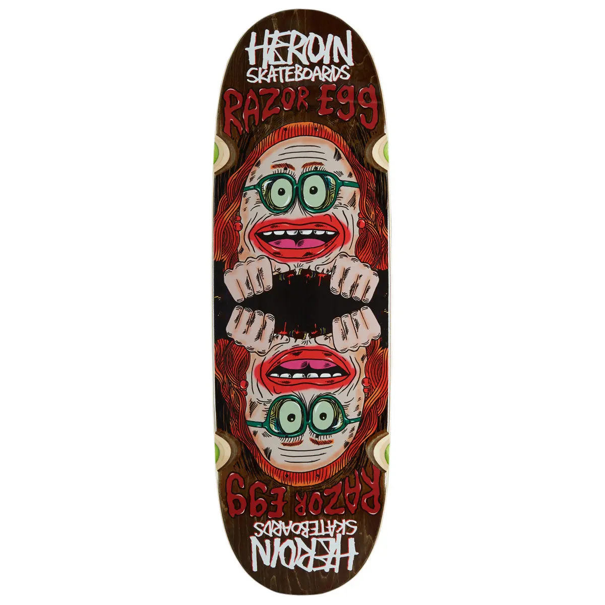 Heroin Auntie Razoregg Skateboard Deck - 9.75" 1