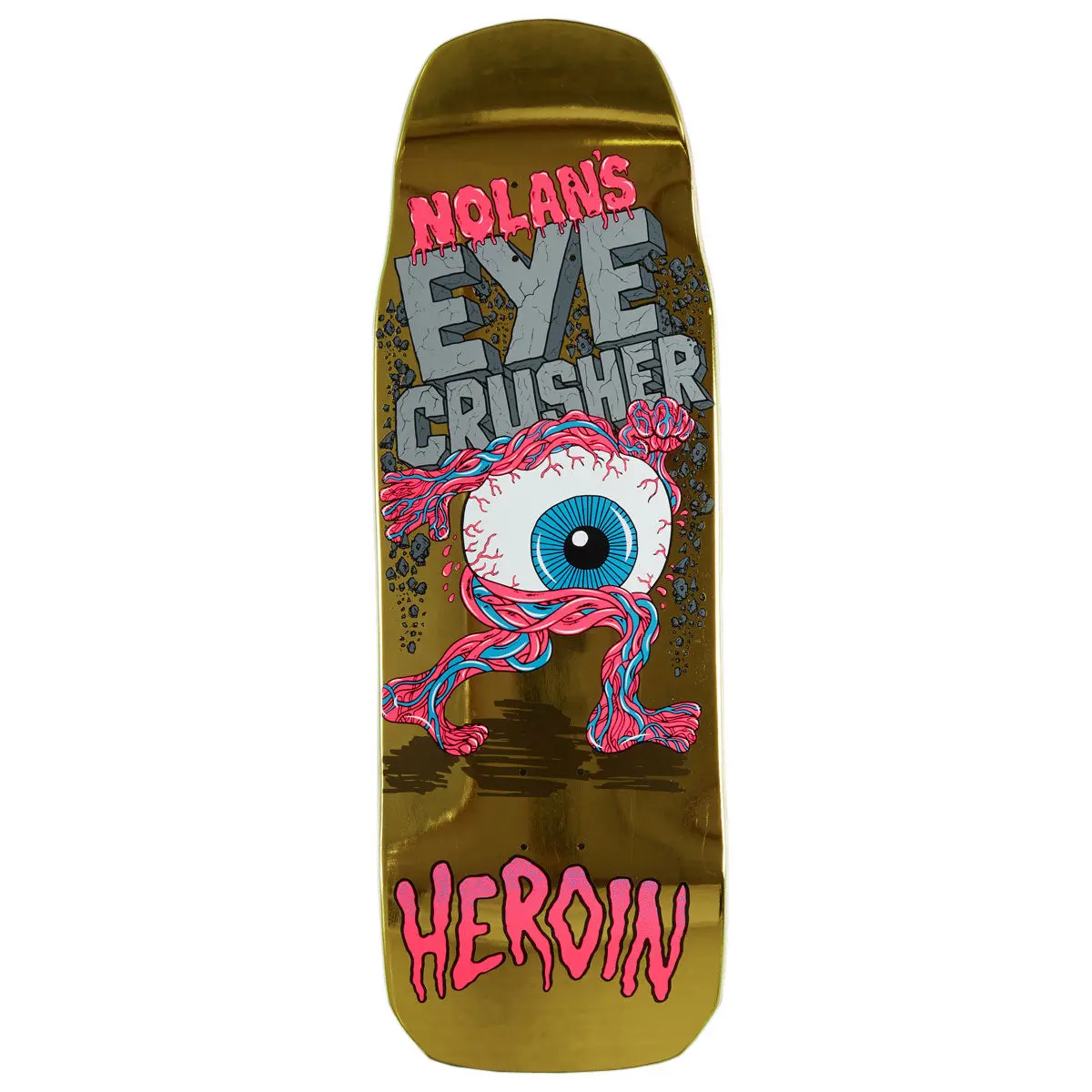 Heroin Nolan Houghton Eye Crusher Skateboard Deck - 10.00" 1