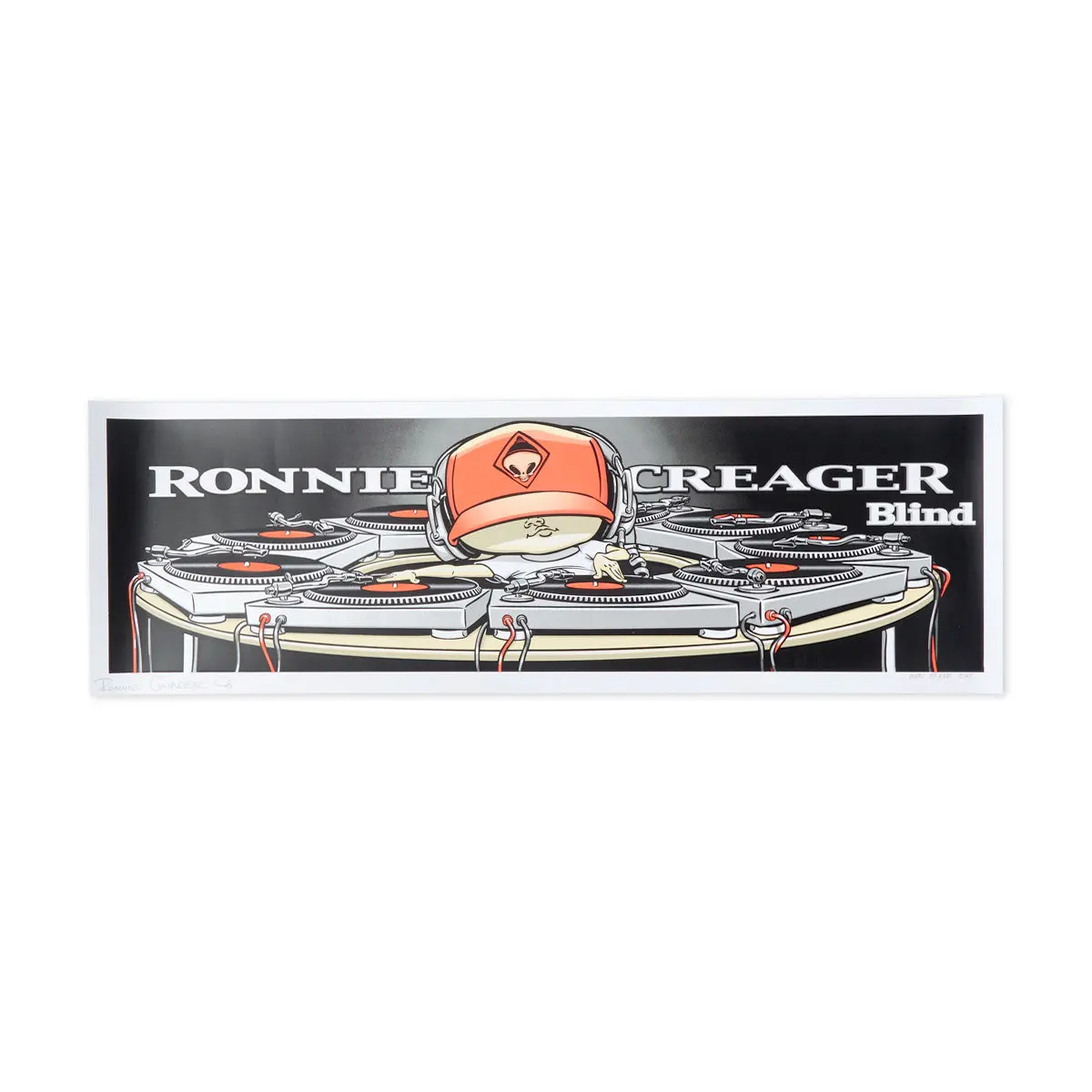 Pragmatic Prints X Blind Ronnie Creager Mixmaster Print - Red/Silver 1