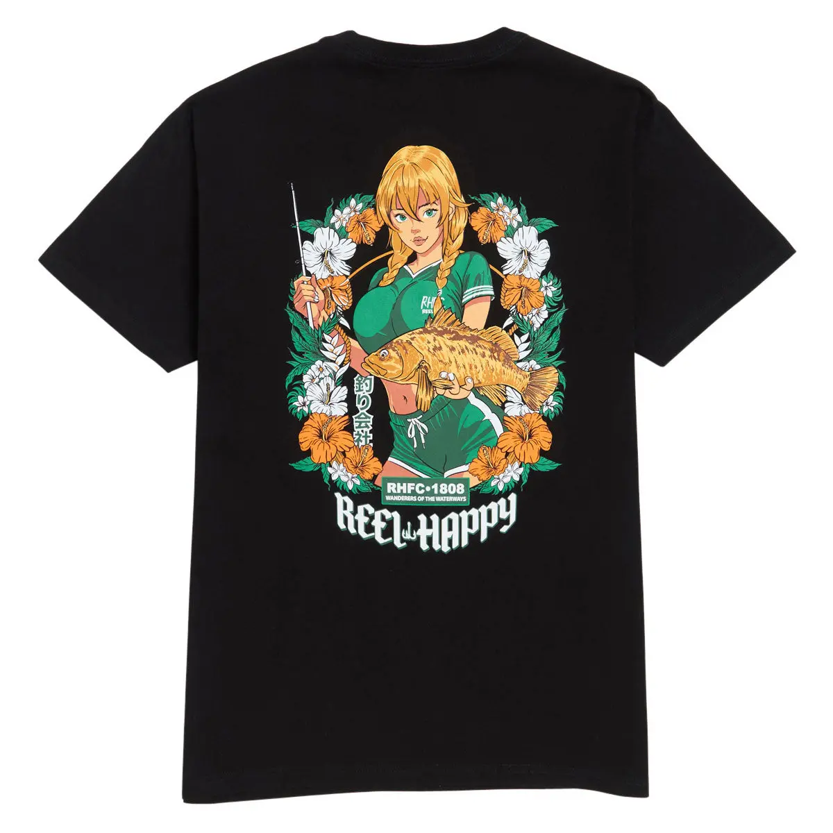 Reel Happy Goldie T-Shirt - Black 1