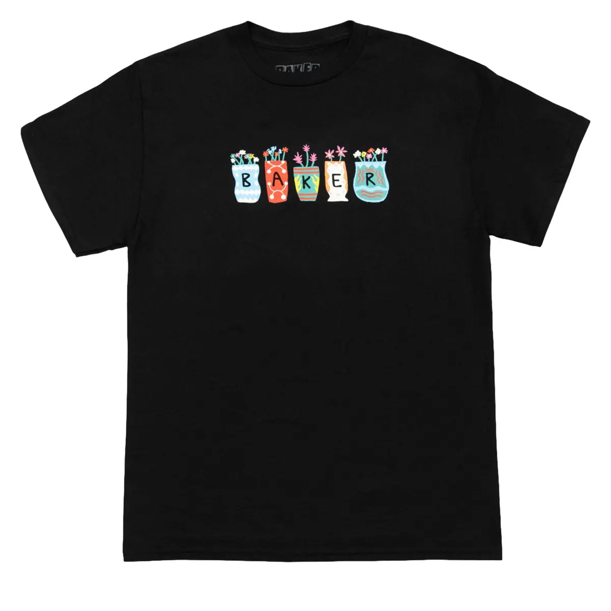 Baker Pots & Flowers T-Shirt - Black 1