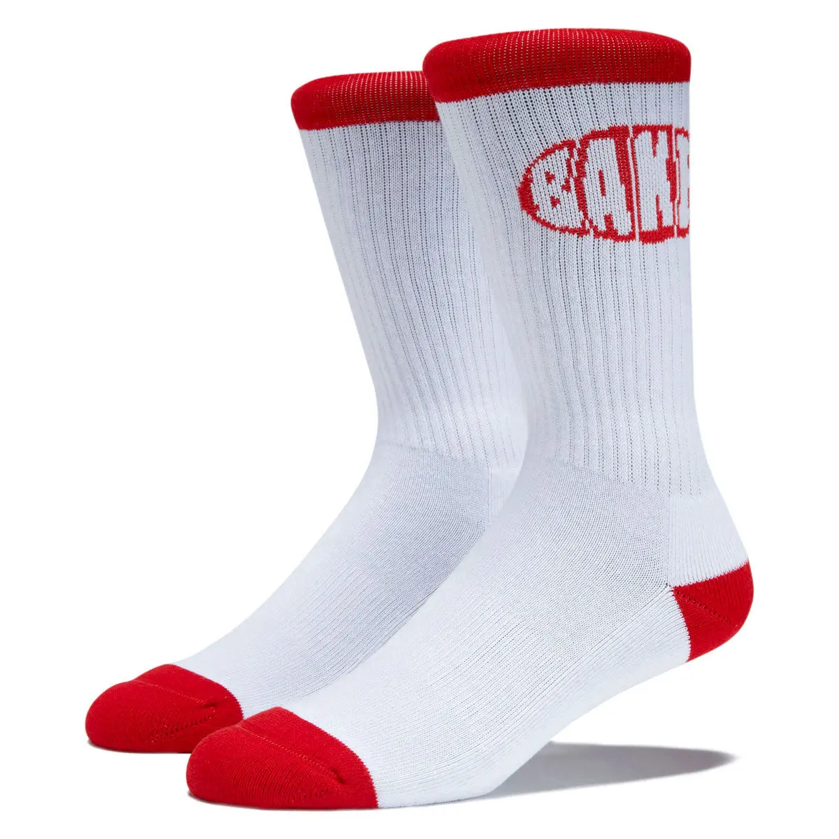 Baker Oval Socks - White/Red 1
