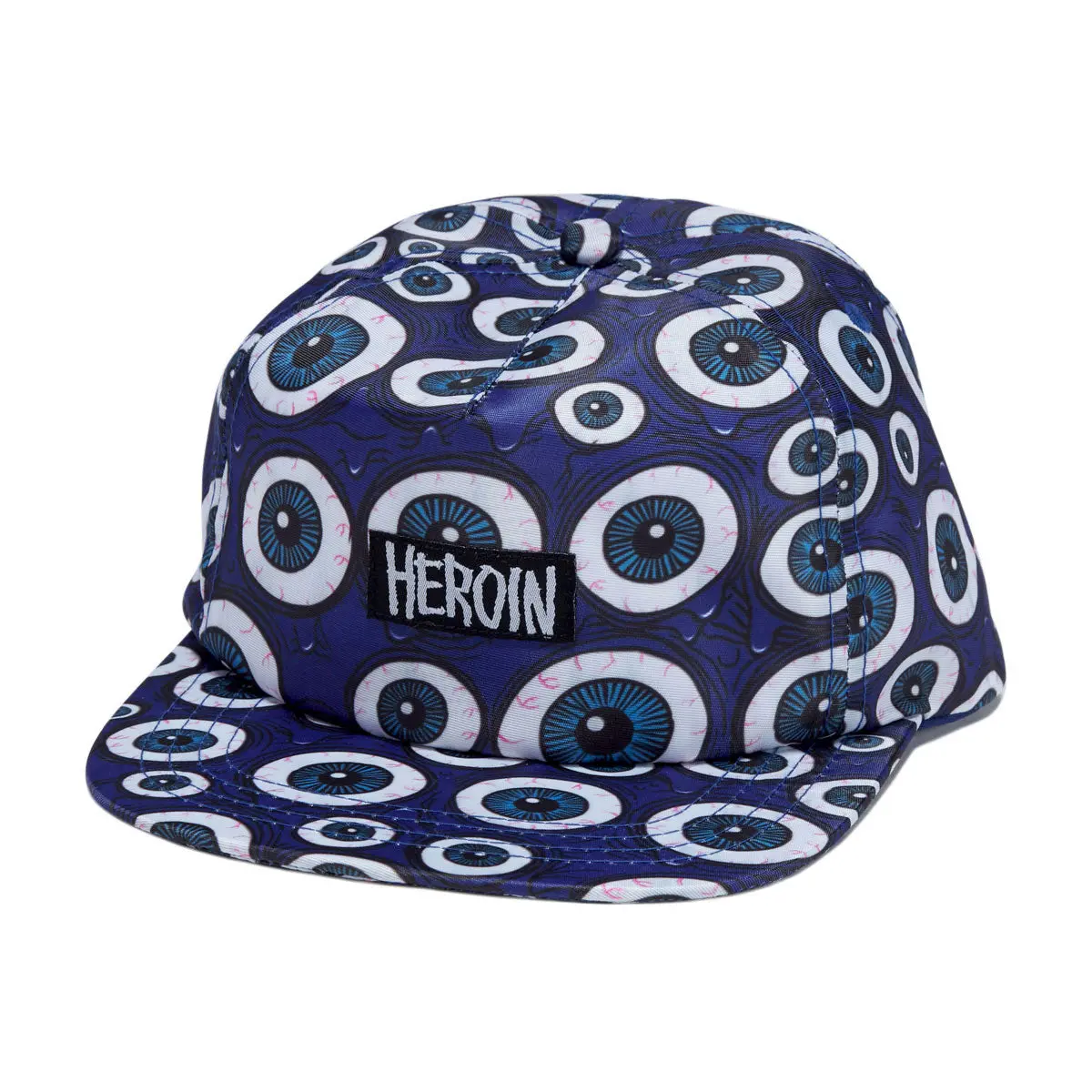 Heroin Eyes Snapback Hat - Blue 1