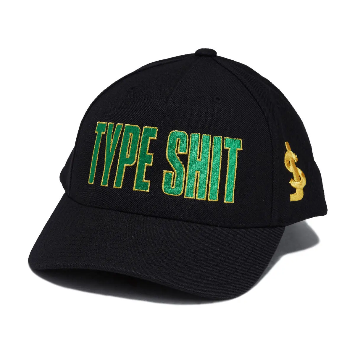 Shake Junt Type Shit Snapback Hat - Black 1