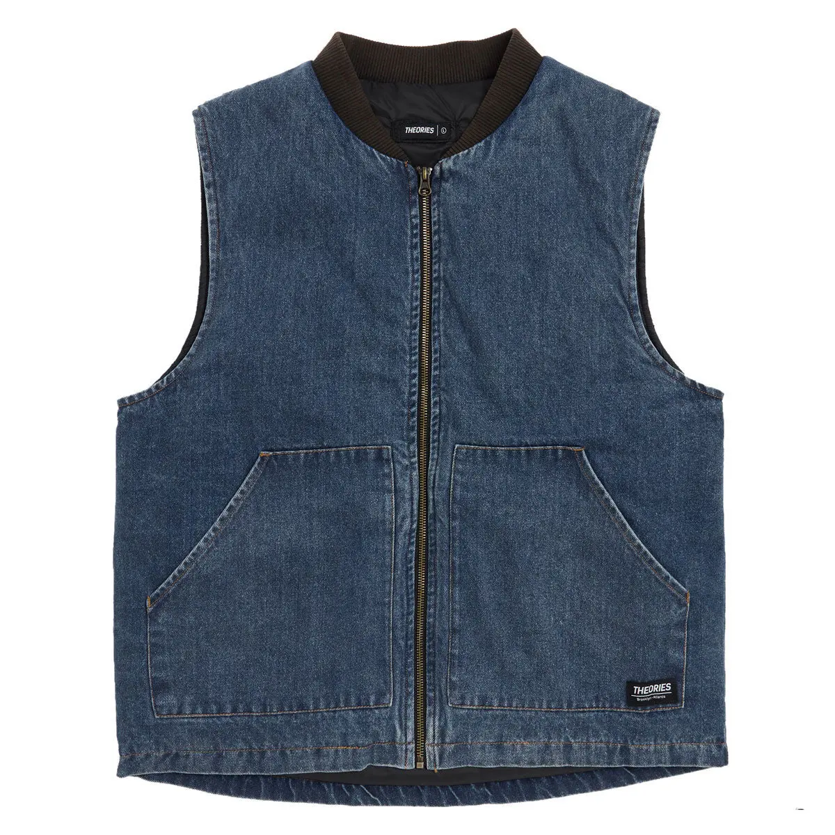Theories Dakota Denim Vest - Washed Denim 1
