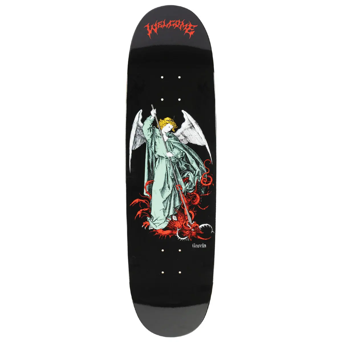 Welcome Spear Nick Garcia On Son Of Boline Skateboard Deck - Black - 8.80" 1