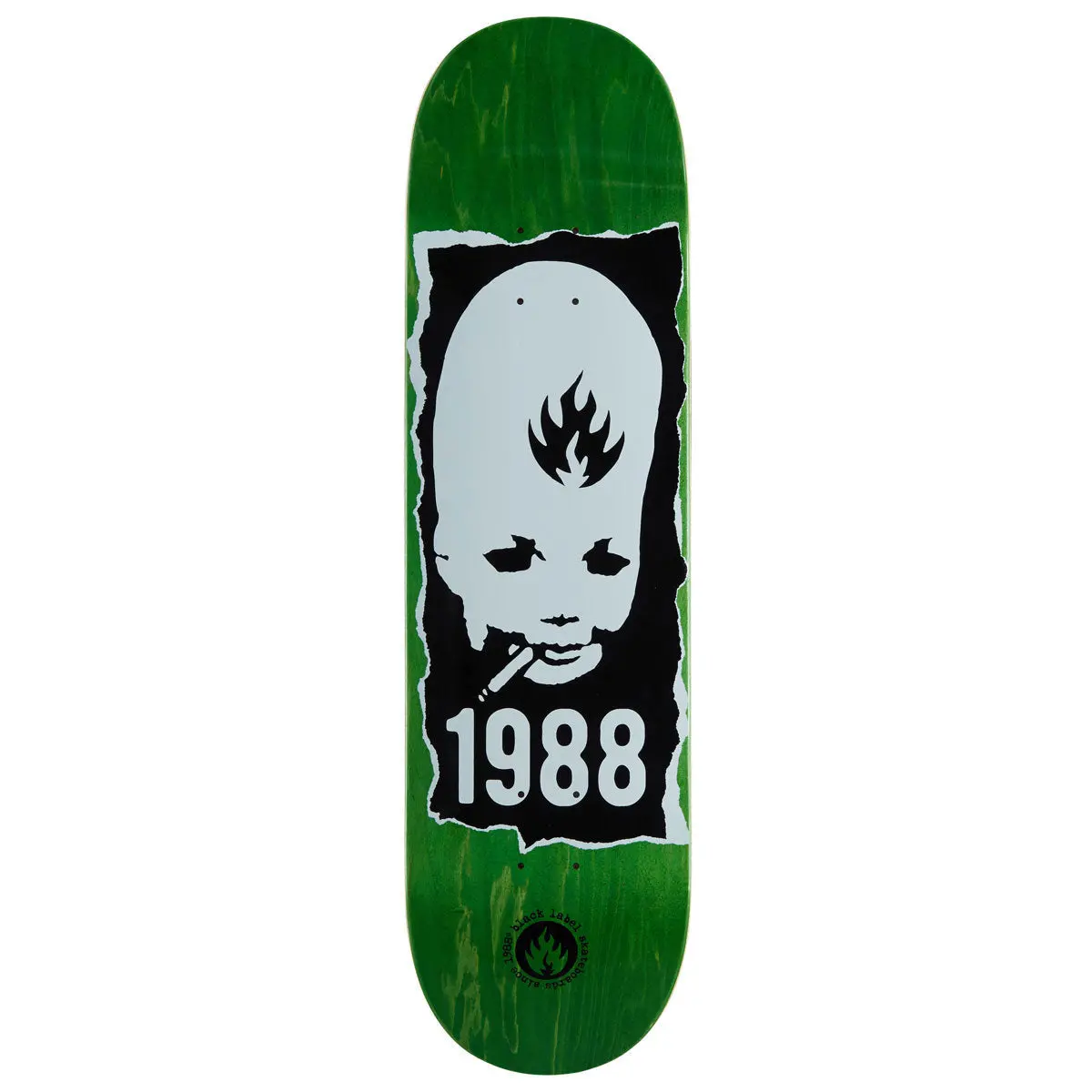 Black Label Thumbhead Torn Skateboard Deck - 8.25" 1