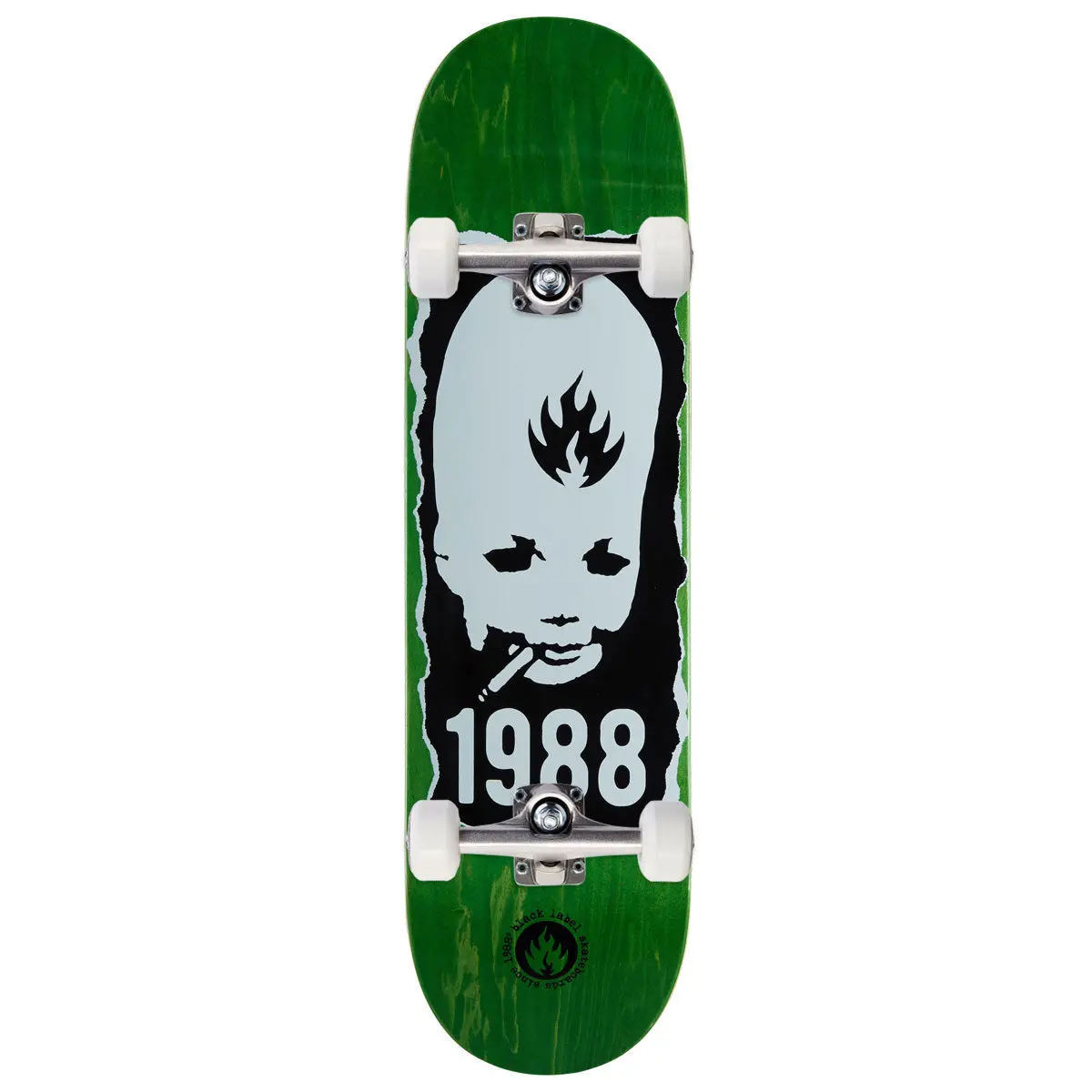 Black Label Thumbhead Torn Skateboard Complete - 8.25" 1