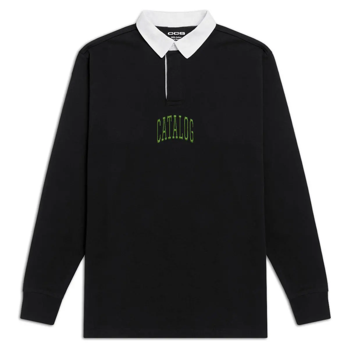 Ccs Catalog Embroidered Rugby Shirt - Black 1