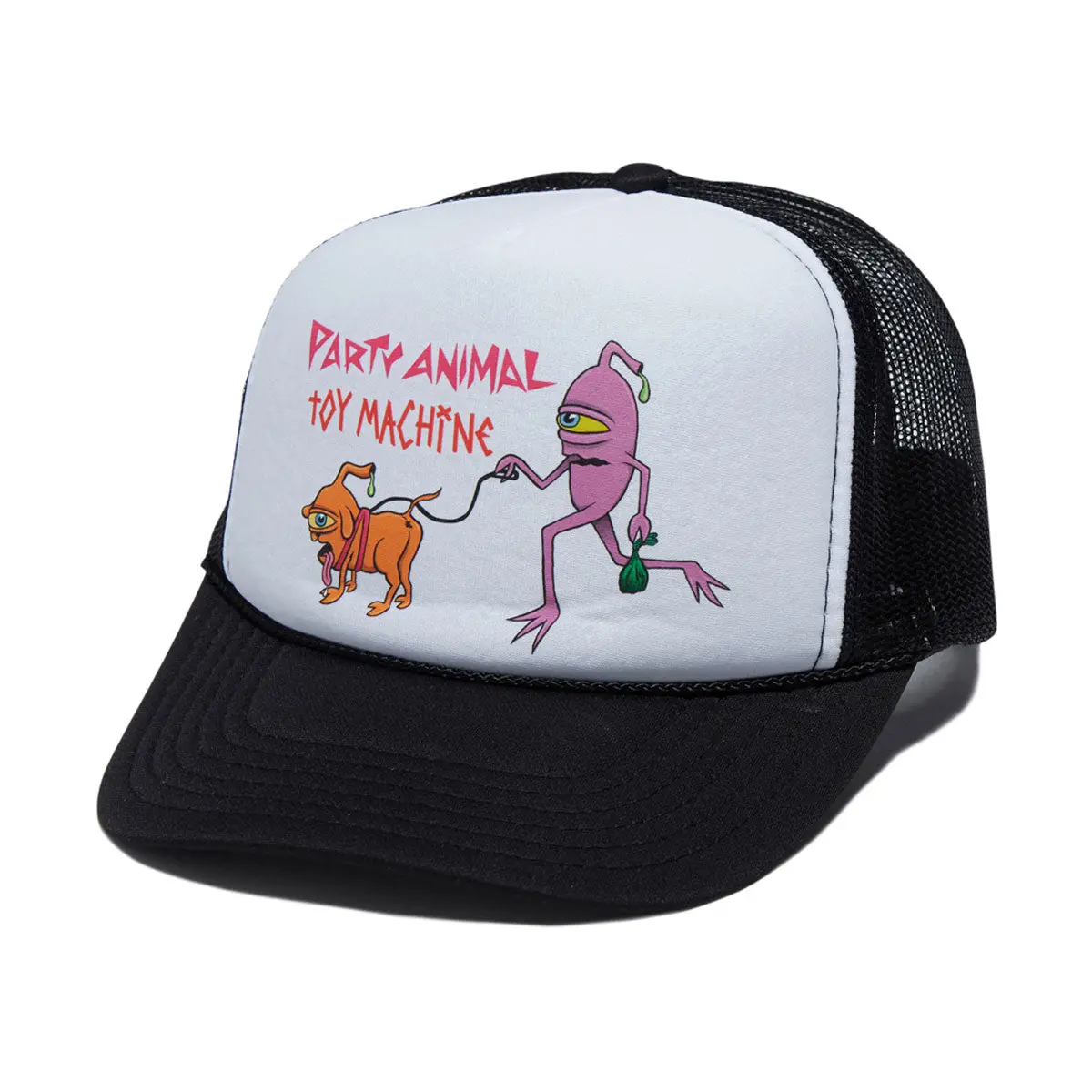 Party Animal X Toy Machine Sect Trucker Hat - Black/White 1