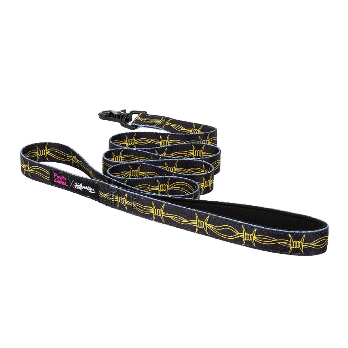Party Animal X Tim Hendricks Barbwire Dog Leash - Black 1