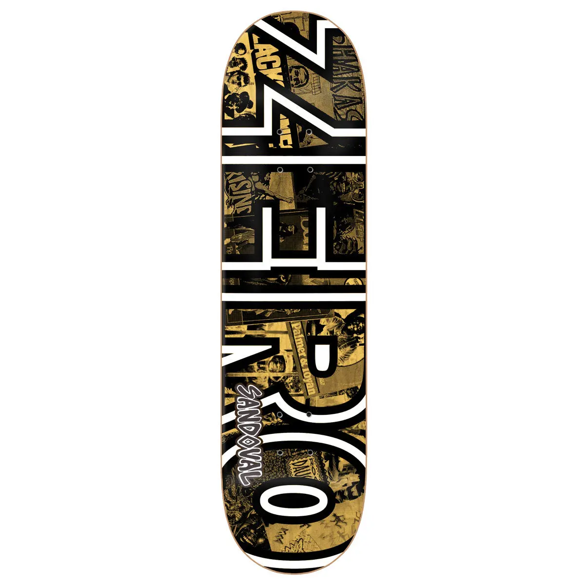 Zero Sandoval Roots Bold Skateboard Deck - Green/Red/Yellow - 8.50" 1