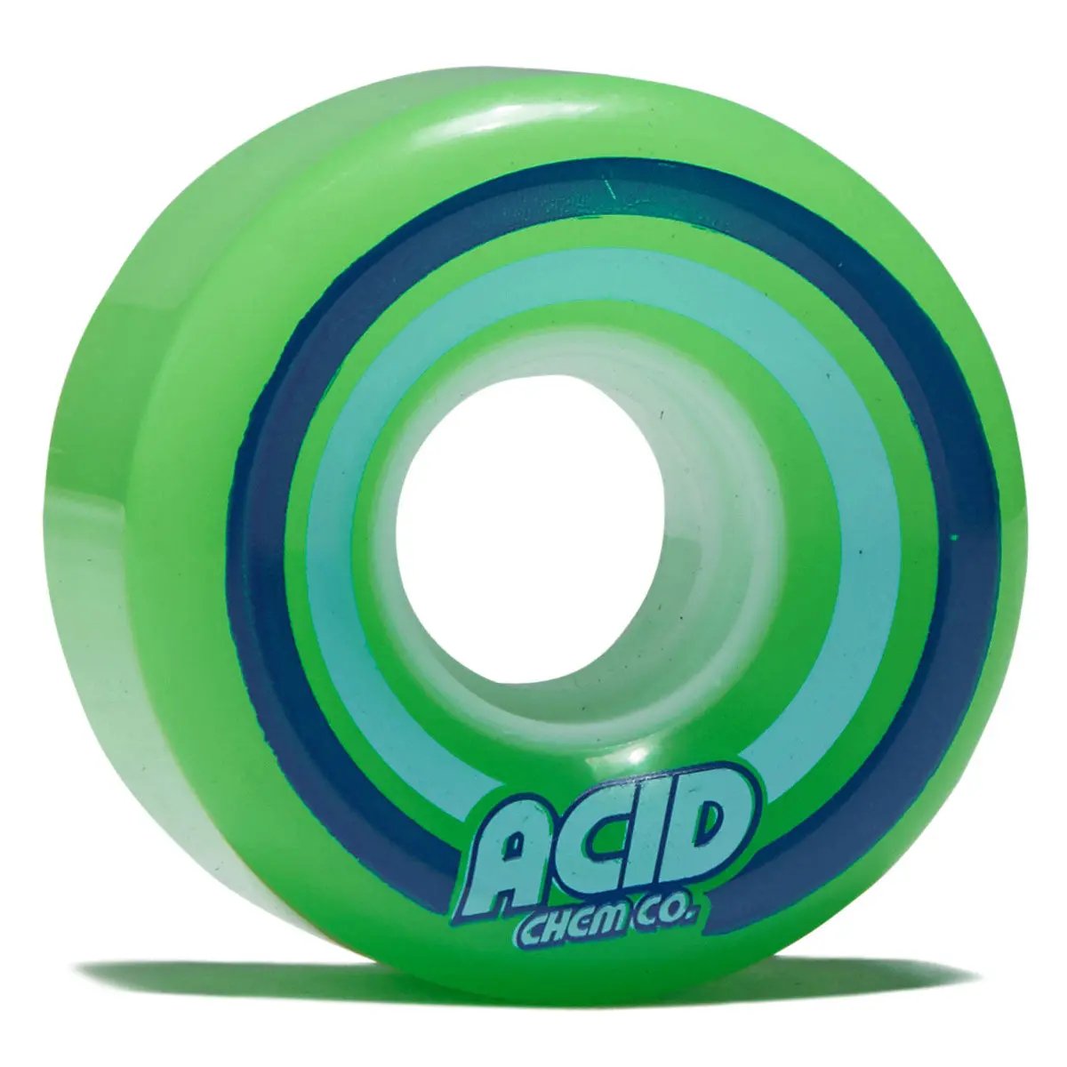 Acid Pods 86A Conical Skateboard Wheels - Green/Blue - 55Mm 1