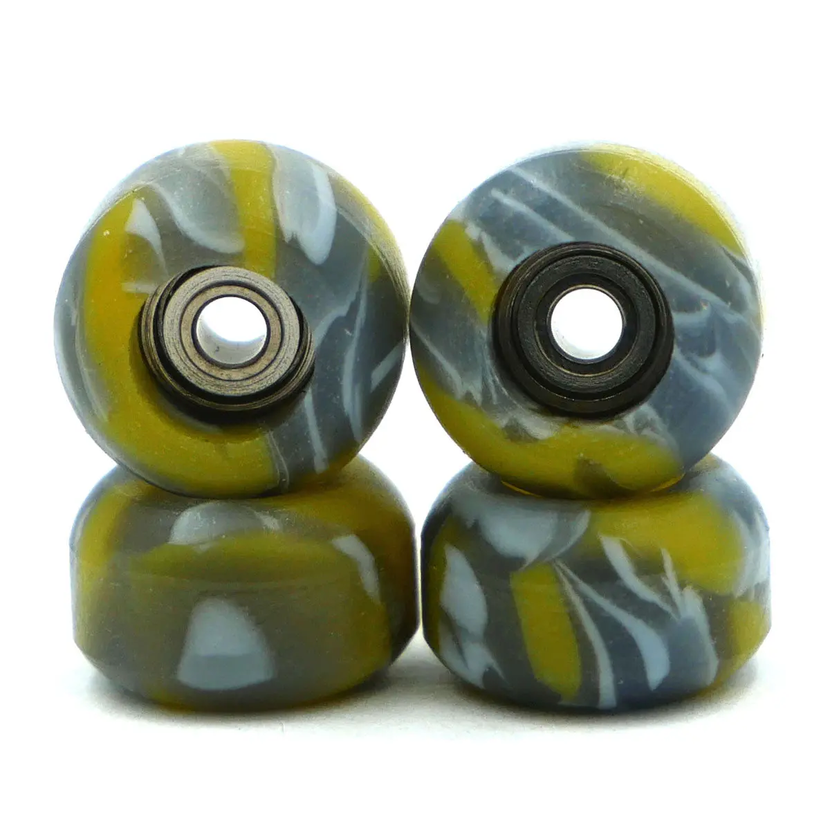 Slushcult Swirl Grom Fingerboard Wheels - Yellow 1