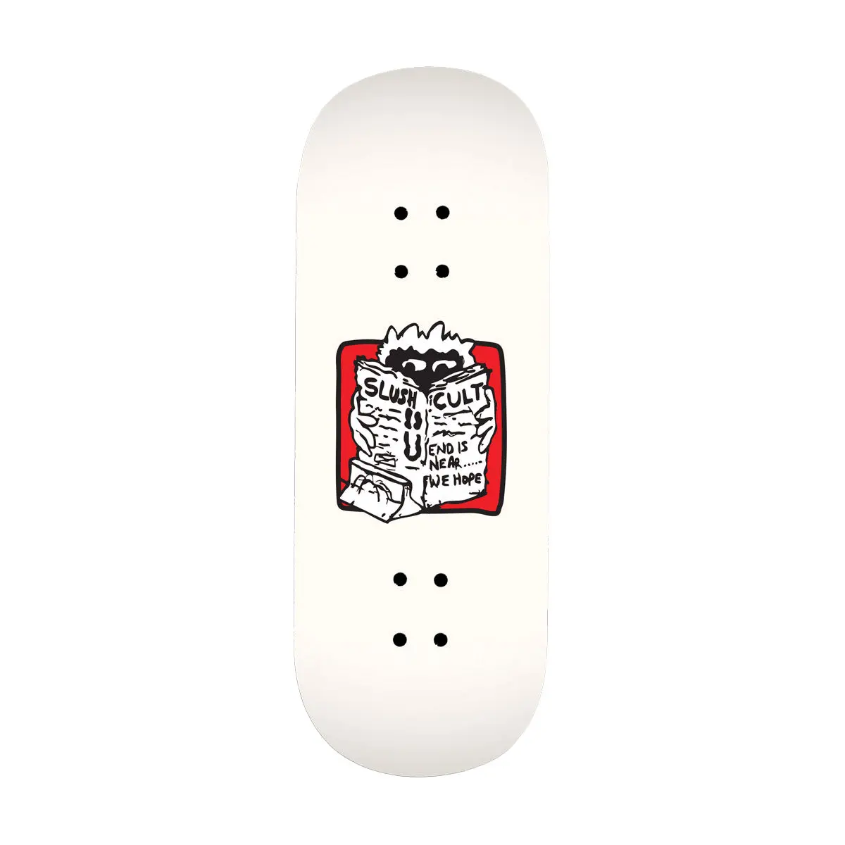 Slushcult News Shop Fingerboard Deck - White - 34Mm 1