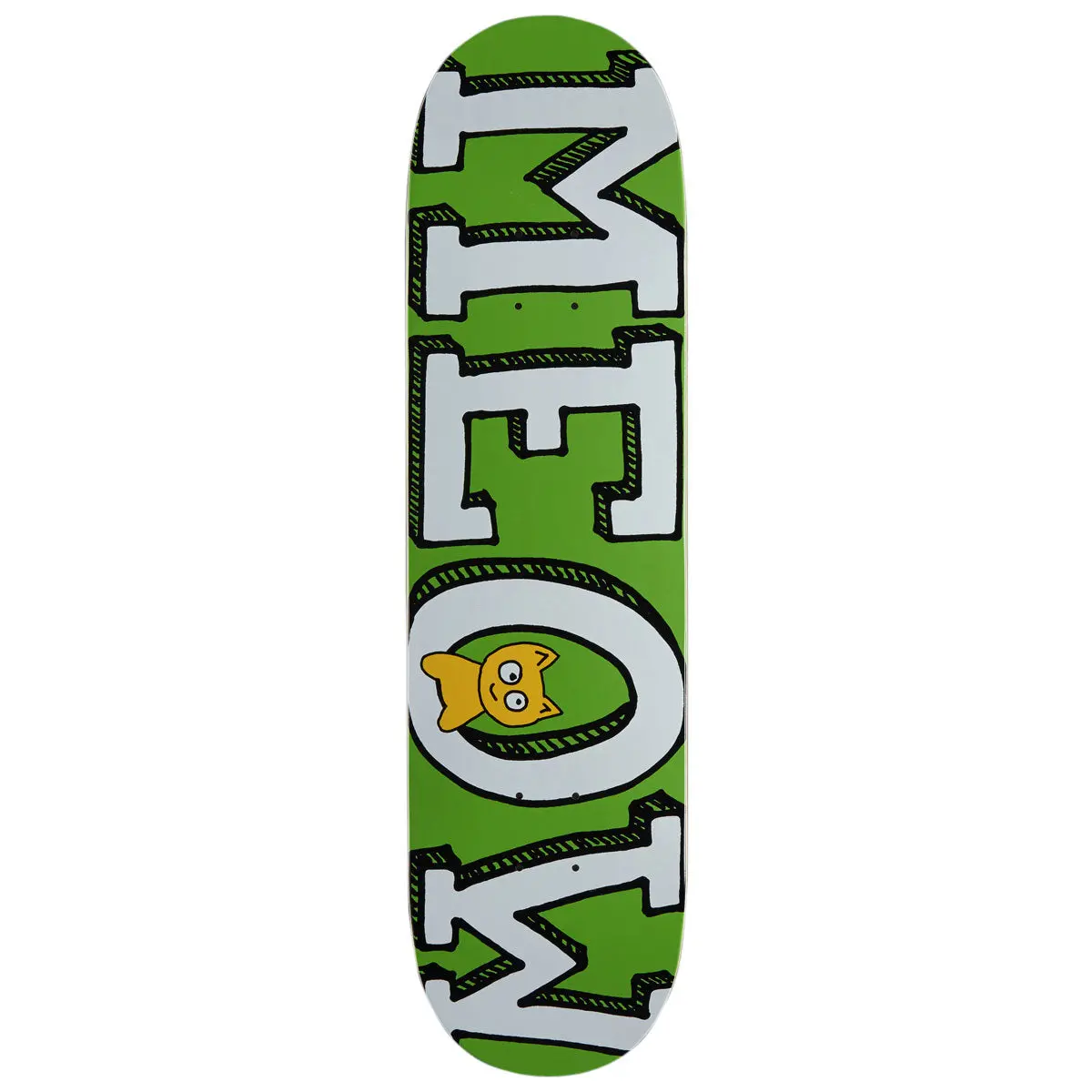 Meow Logo Skateboard Deck - Green - 8.25" 1