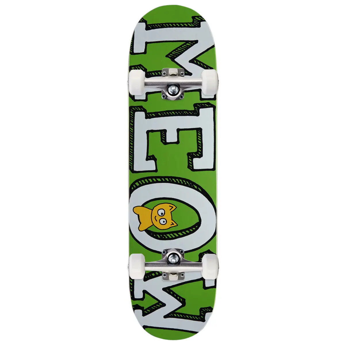 Meow Logo Skateboard Complete - Green - 8.25" 1