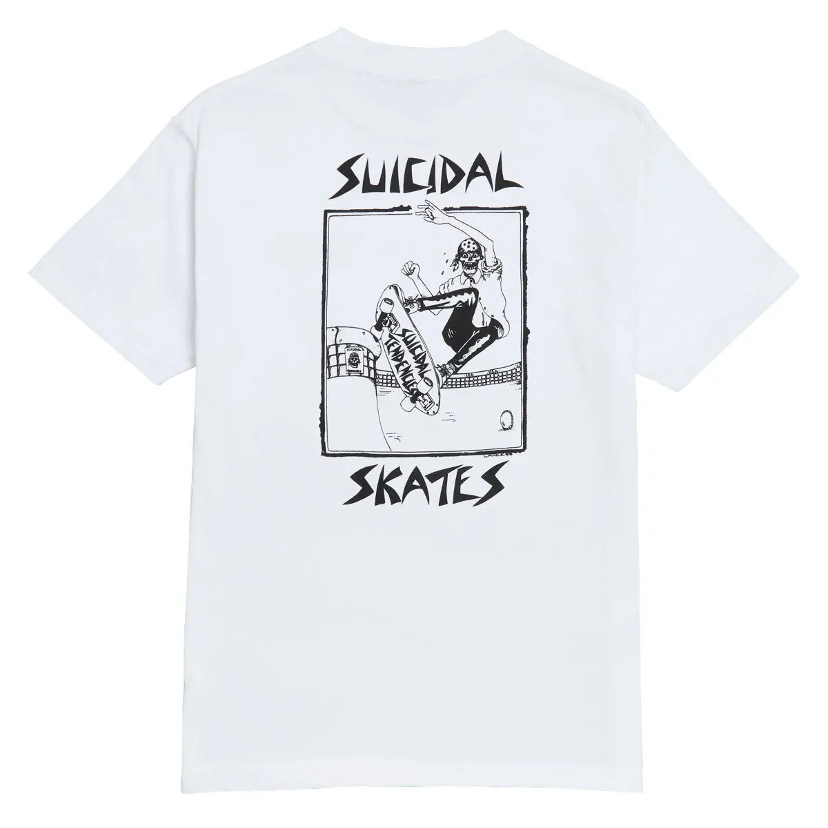 Dogtown X Suicidal Skates Pool Skater 80S T-Shirt - White/Black 1