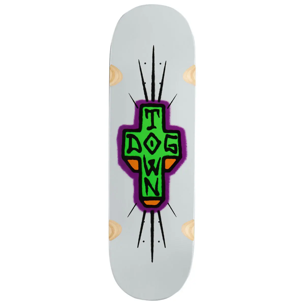 Dogtown Spray Cross Loose Trucks Skateboard Deck - Grey Full Dip - 9.25" 1