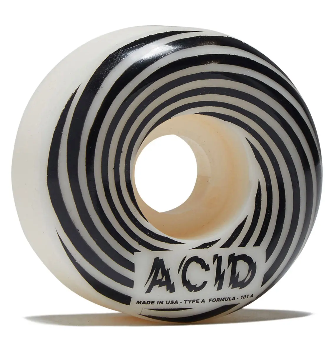Acid Swirl Type A 101A Skateboard Wheels - White - 52Mm 1
