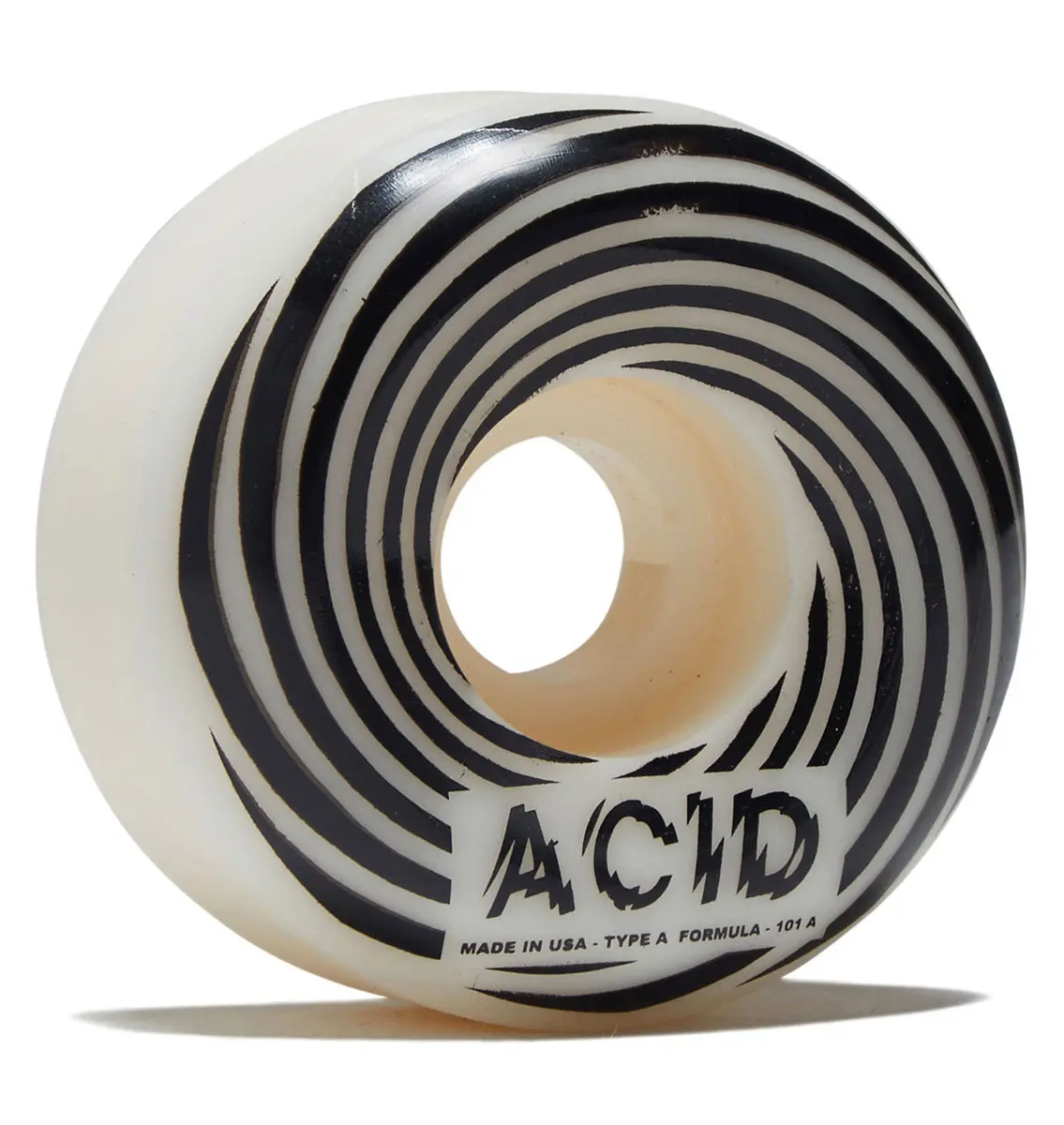 Acid Swirl Type A 101A Skateboard Wheels - White - 54Mm 1