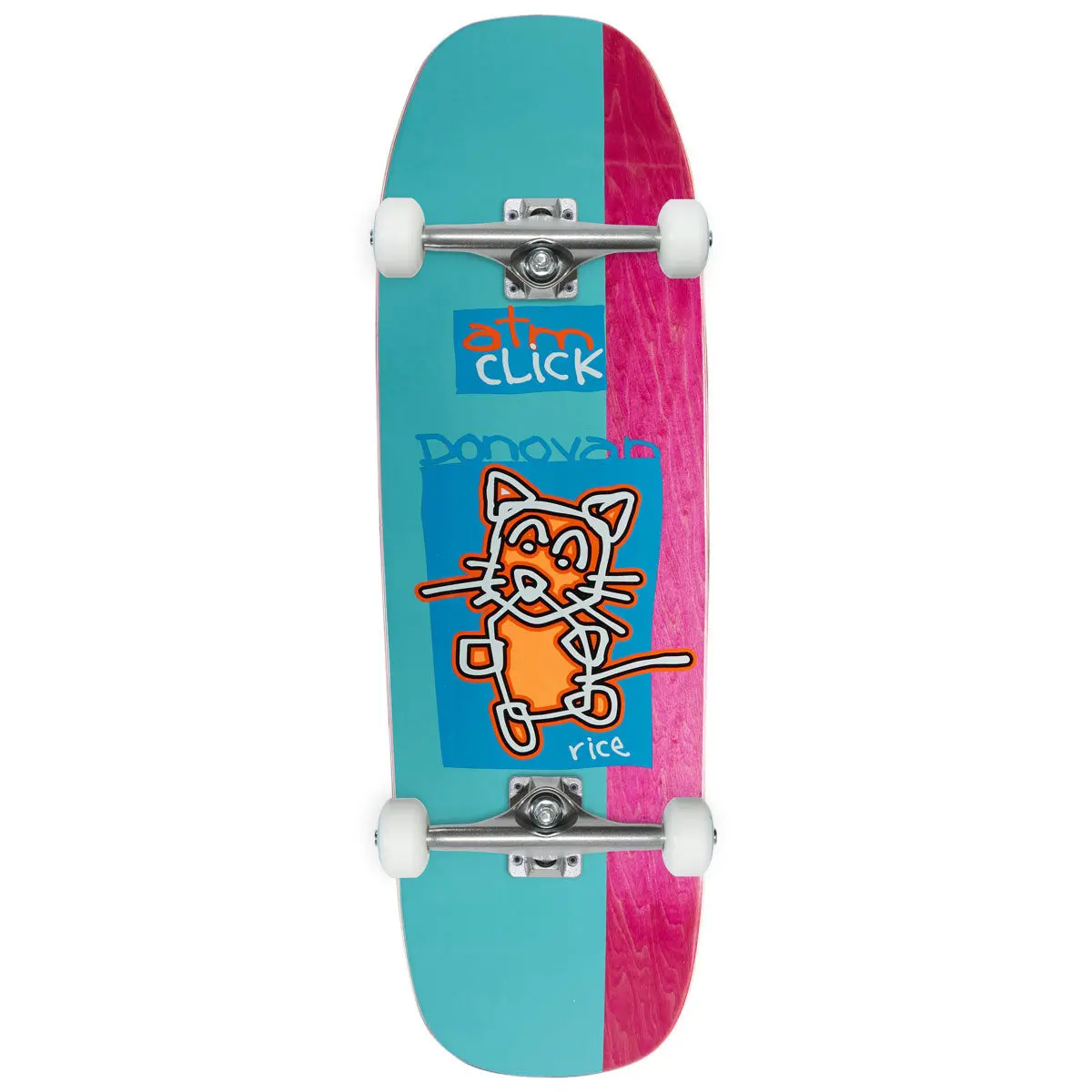 Atm Donovan Rice Cat Shaped Skateboard Complete - 3/4 Color Assorted - 10.00" 1