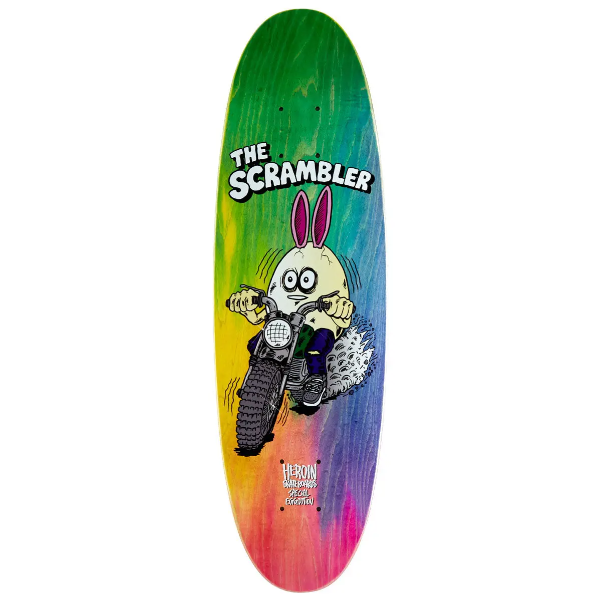 Heroin Scrambler Egg Skateboard Deck - 7.88" 1