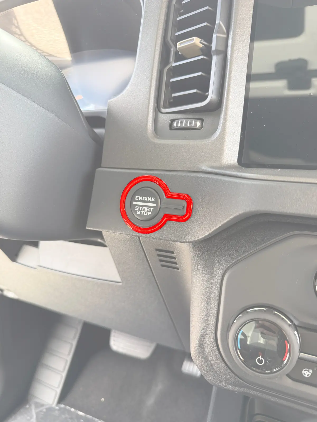 Start Button Accent Trim Fits 2021-2026 Ford Bronco 1