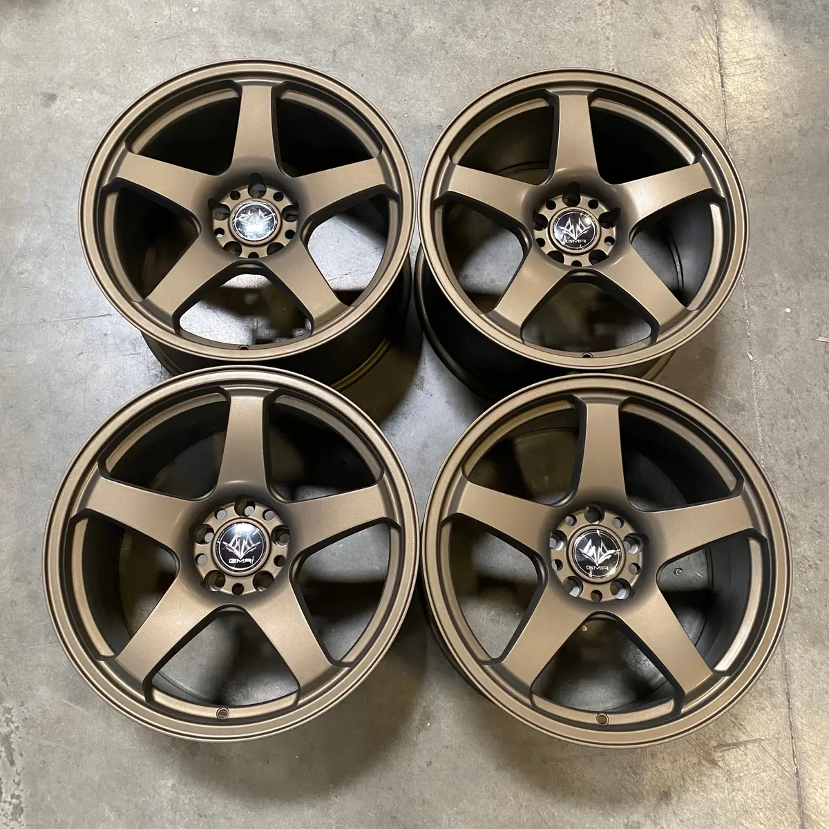GMR 04R 18x9.5 Matte Bronze Alloy Wheel – 5x114.3 Bolt Pattern, +38mm & +12mm Offset Options