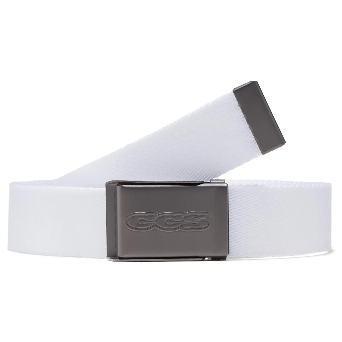 Ccs Gunmetal 96 Logo Web Belt - White 1