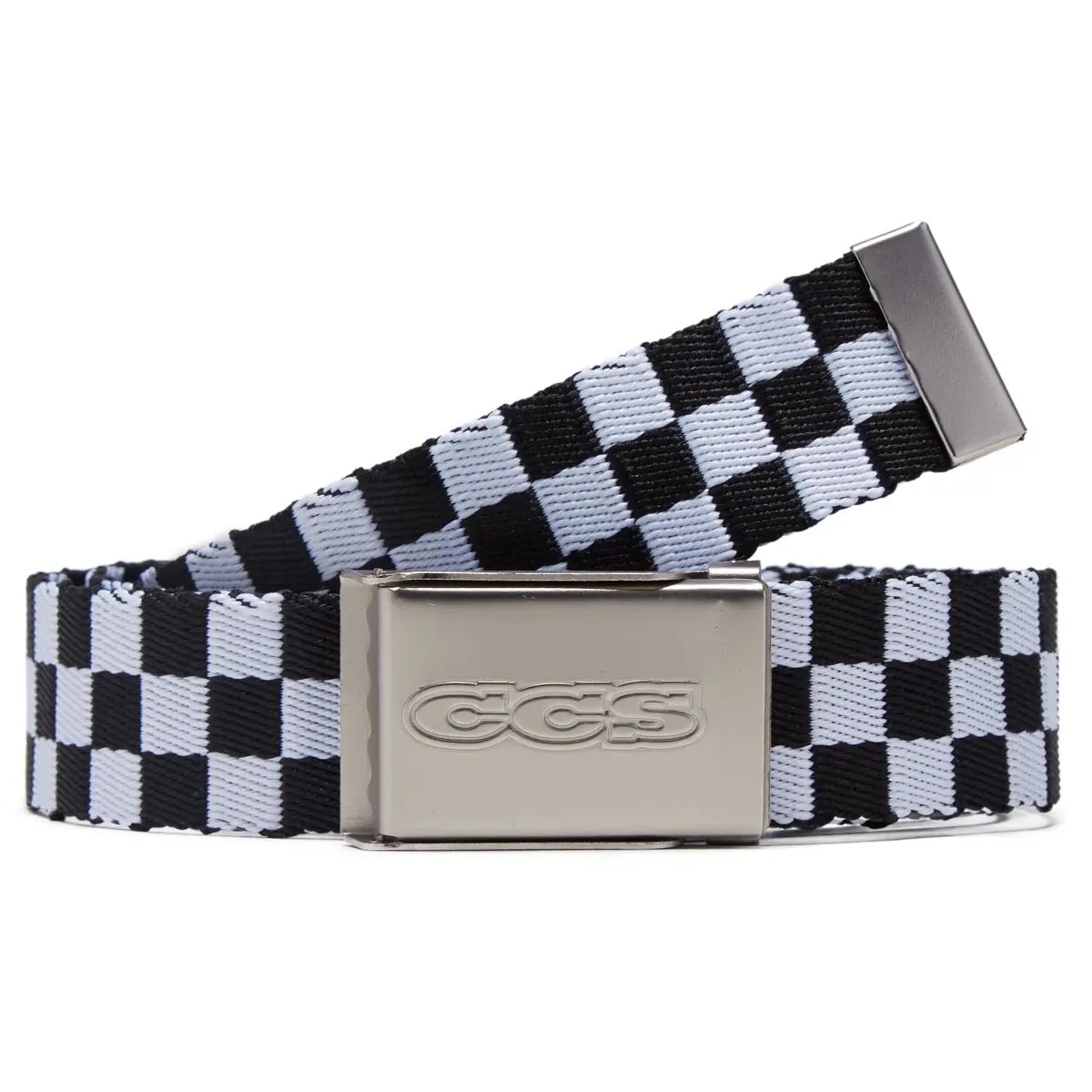 Ccs Silver 96 Logo Web Belt - Checkerboard 1