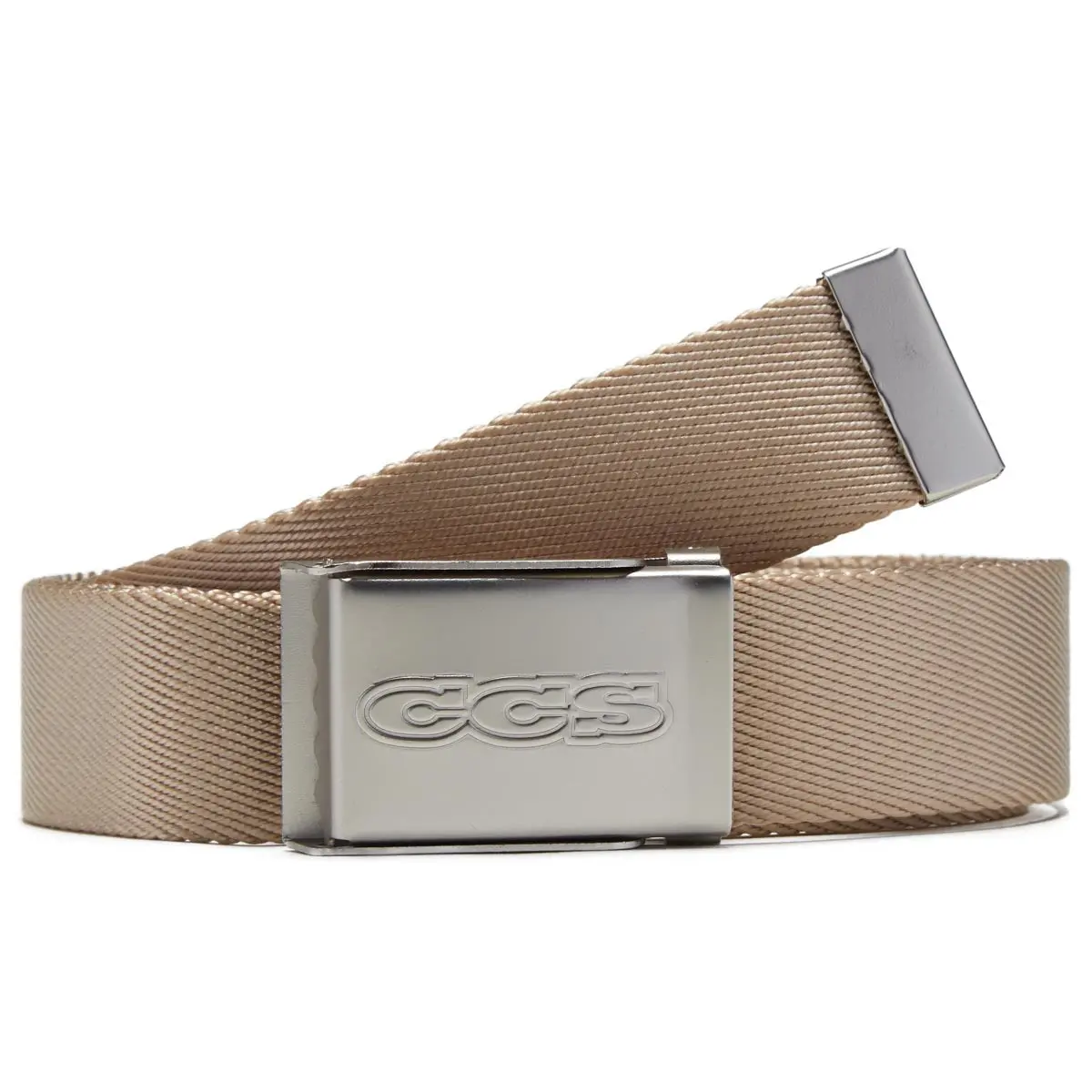 Ccs Gunmetal 96 Logo Web Belt -  Tan 1