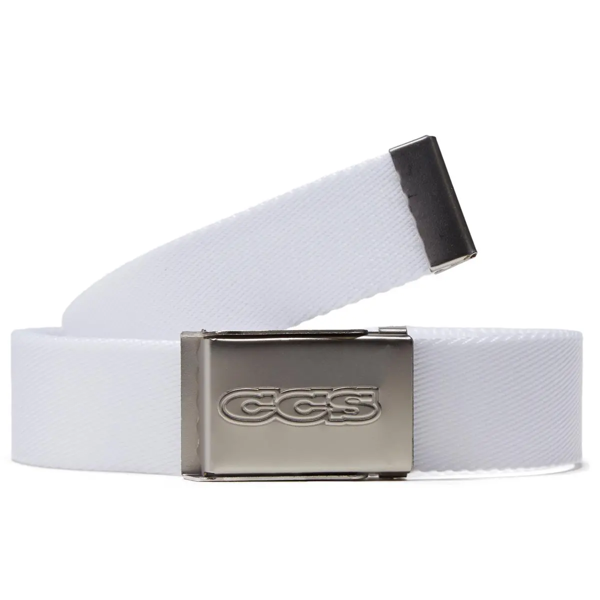 Ccs Silver 96 Logo Web Belt - White 1