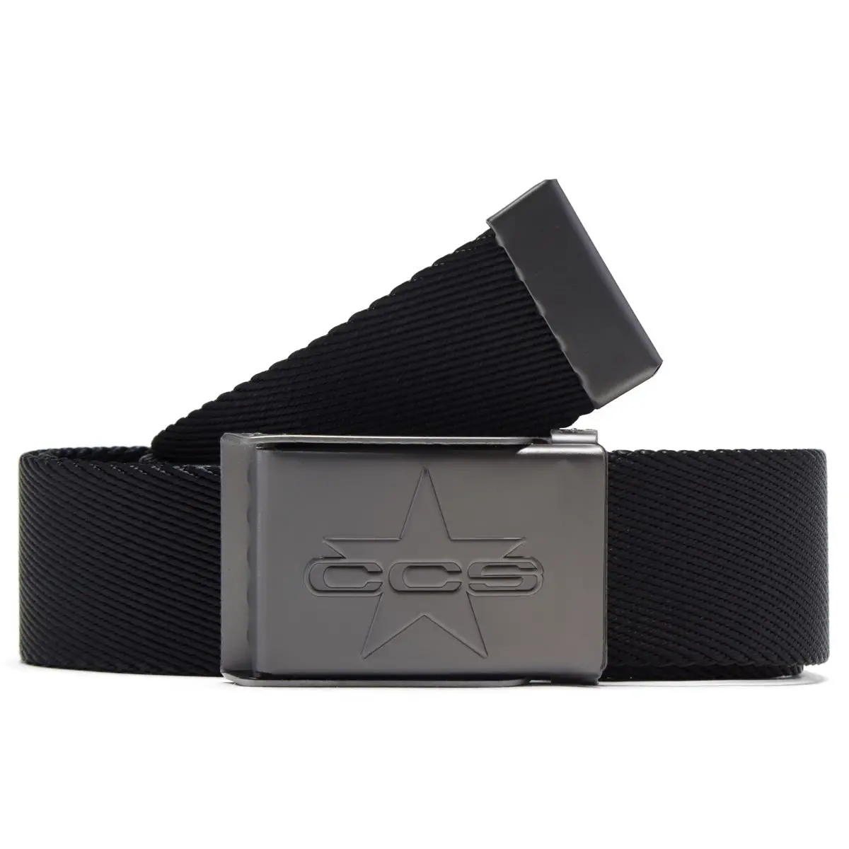 Ccs Gunmetal 97 Star Web Belt - Black 1