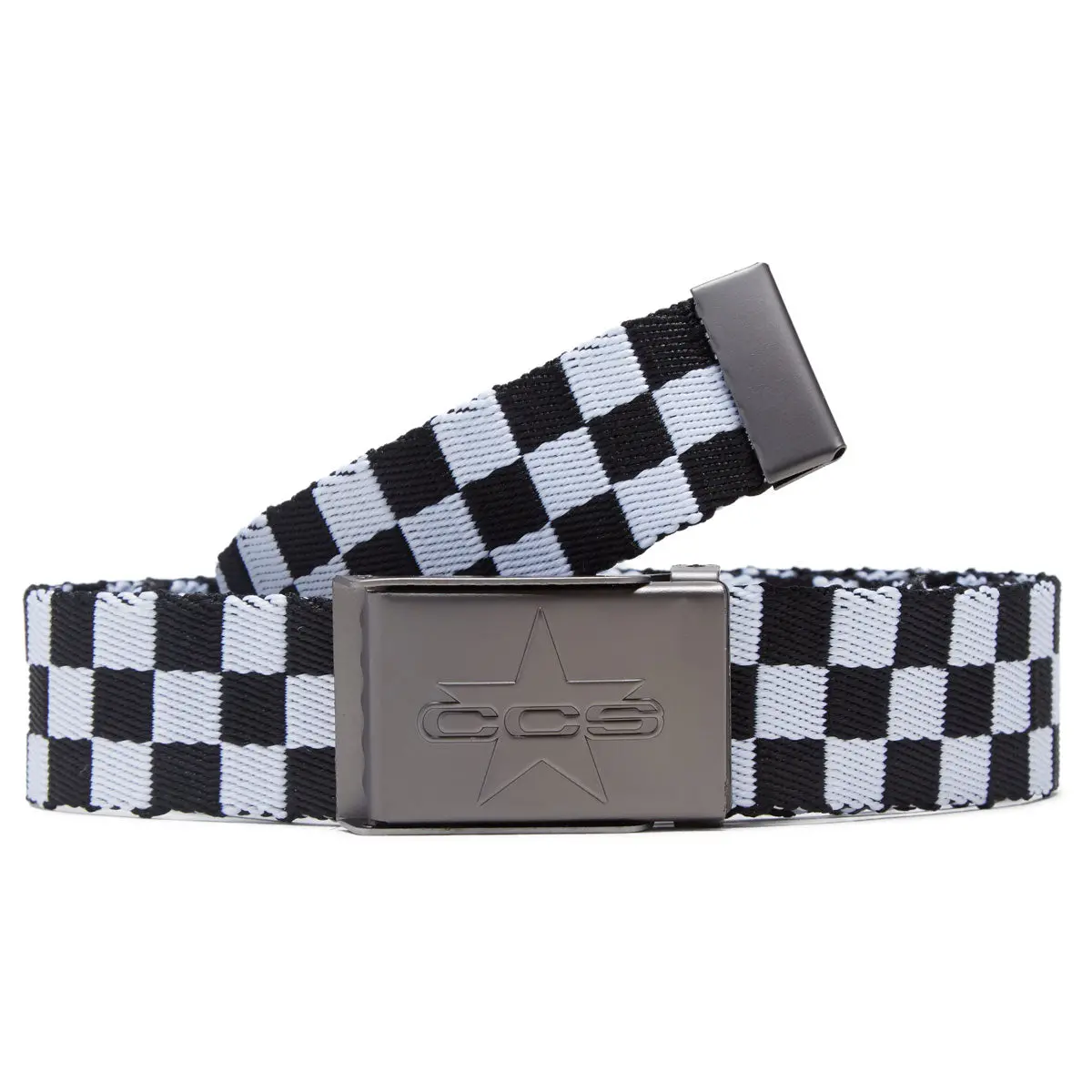 Ccs Gunmetal 97 Star Web Belt - Checkerboard 1
