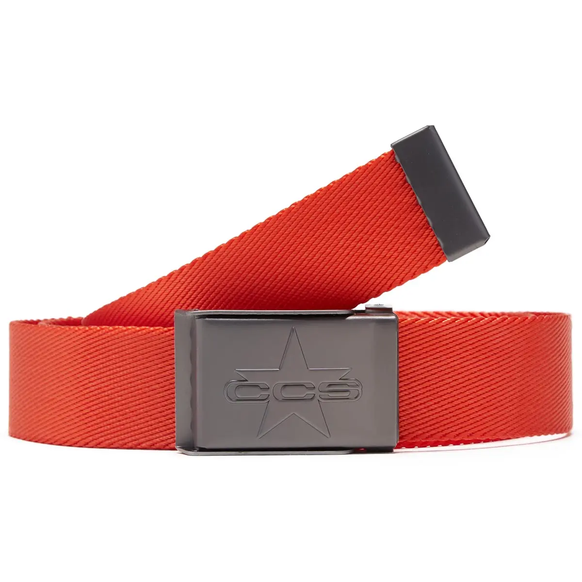 Ccs Gunmetal 97 Star Web Belt - Orange 1