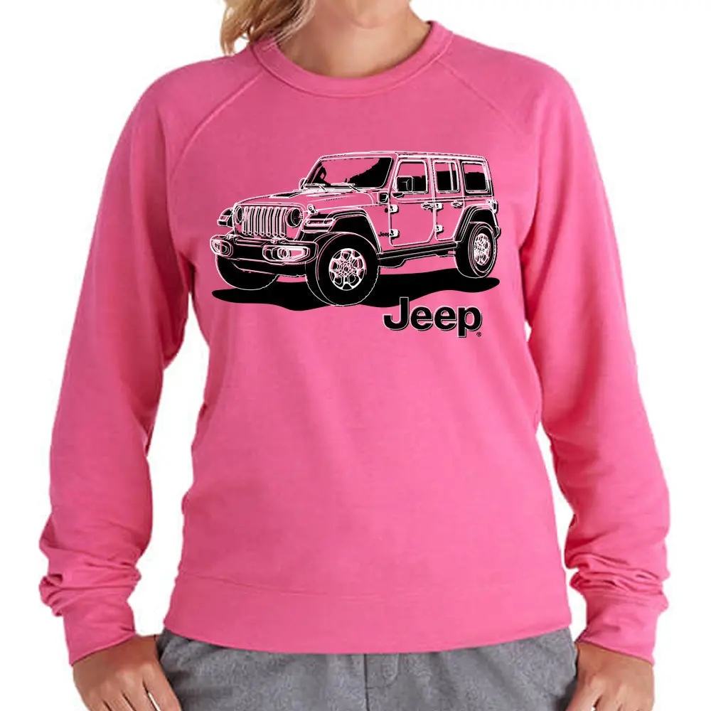 Jeep® Wrangler Line Art - French Terry Crewneck Sweatshirt 2