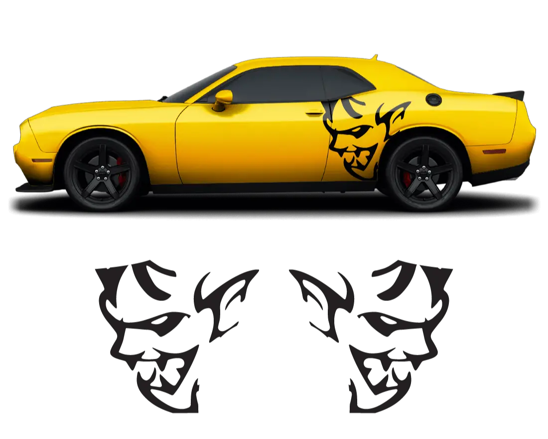 Dodge Challenger Demon Side Graphics – Premium Oem Style (2011–2022) – 2-Piece Vinyl Kit 6